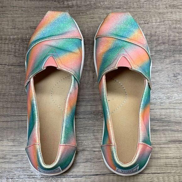 Toms~Girls~”Alargata”~ Casual Slip-On Shoes Shoes~Size 4 - Picture 5 of 8